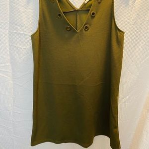 Peach Royal army green mini dress